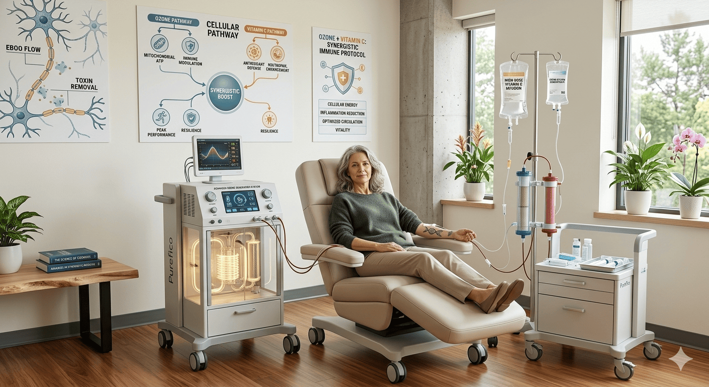 Ozone + Vitamin C IV Synergy for Immune Health
