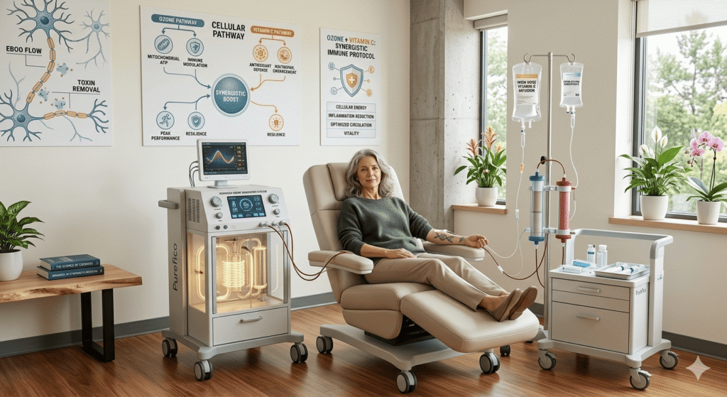 Ozone + Vitamin C IV Synergy for Immune Health 
